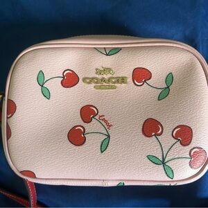 Coach Cherry Print Cream Crossbody Bag